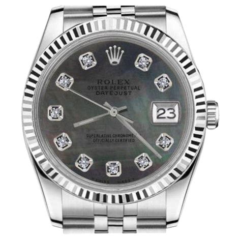 rolex datejust nero diamanti|rolex datejust for sale.